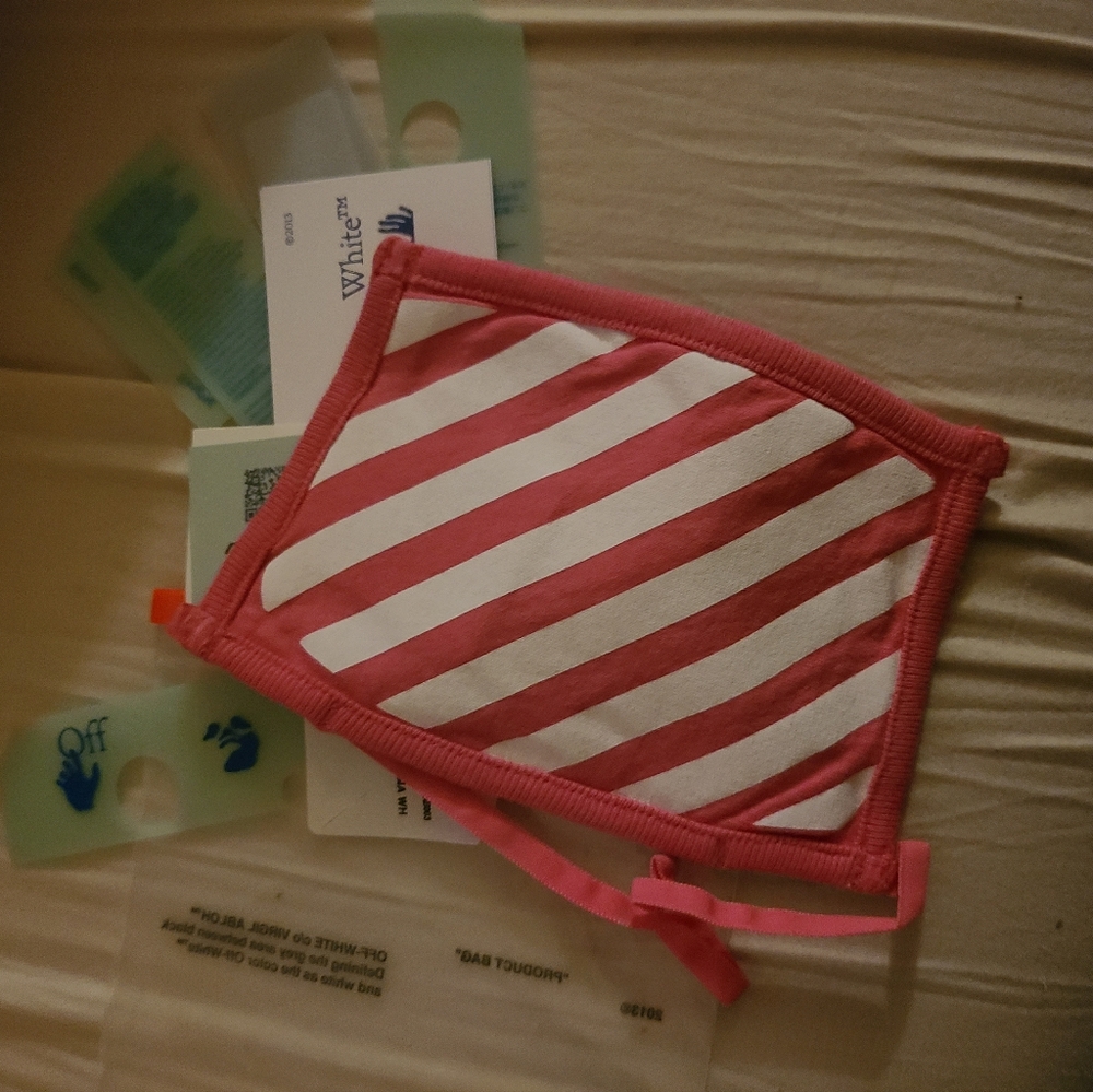 Off-White Pink and White Striped